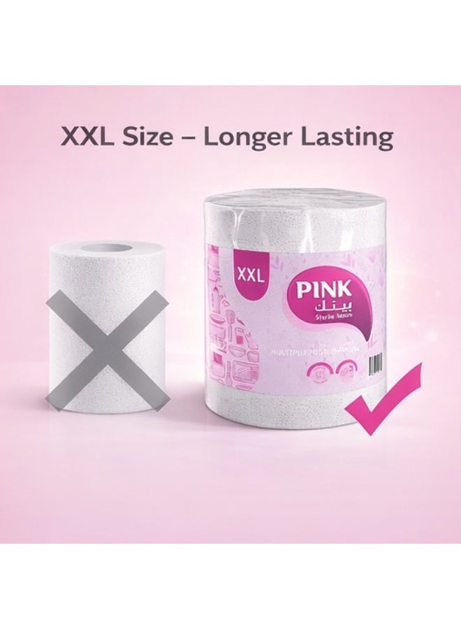 بينك جامبو رول مطبخ متعدد الاستخدام  3 طبقة 1 رول حجم  XXL - Image 3